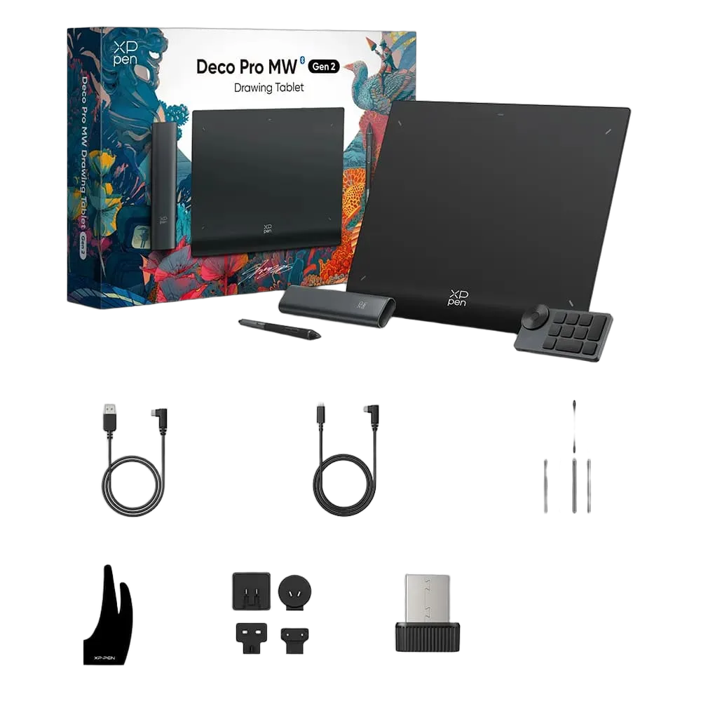 XPPEN Deco Pro LW Gen 2 MT1172B_ACK05 - 5080LPI 11" Noir — vue 3