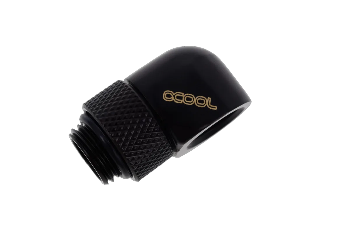 Alphacool Fitting coudé rotatif 90° noir -  14mm - 4 pièces — vue 3