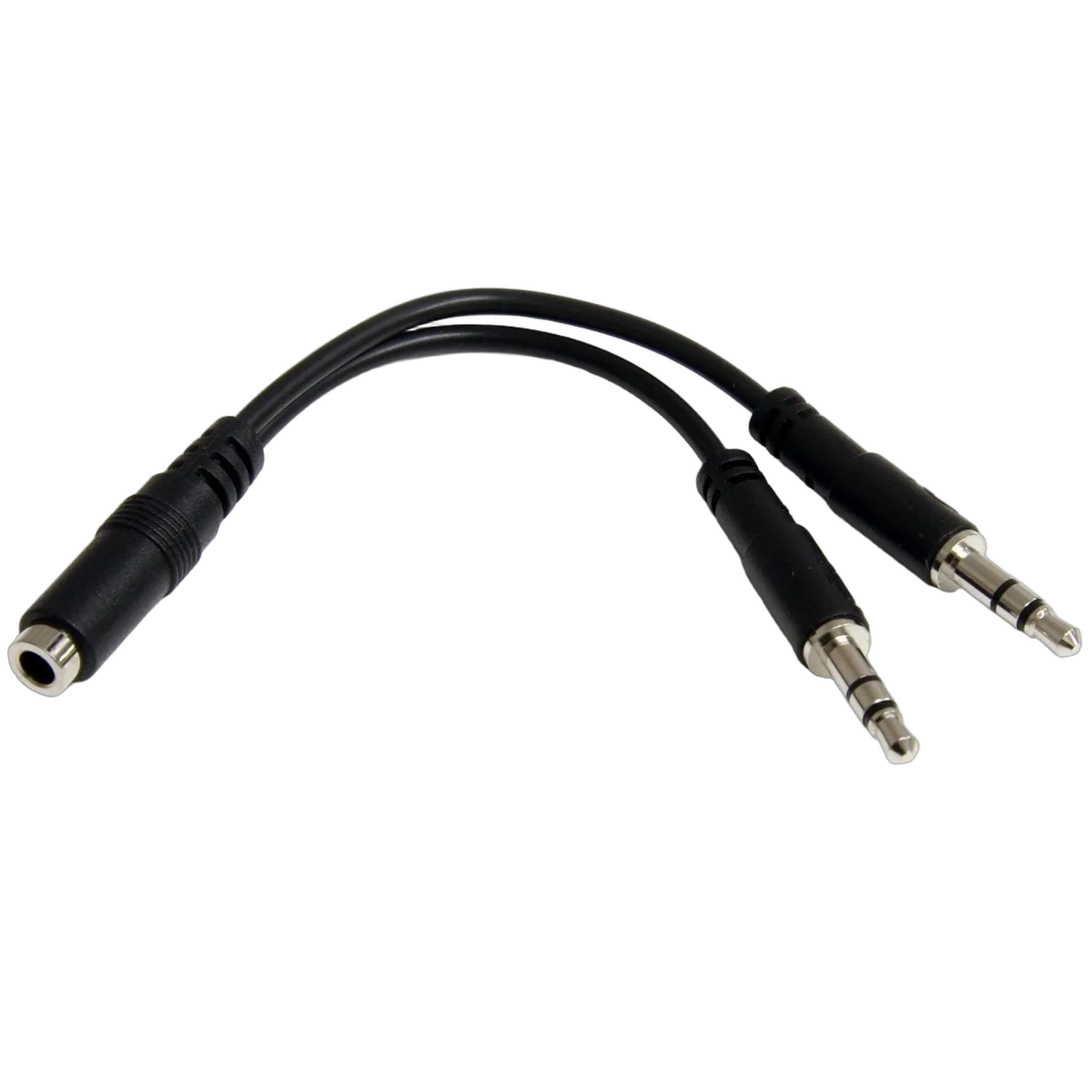 StarTech Câble casque Jack 3,5mm mâle/femelle - 0,13m — vue 1