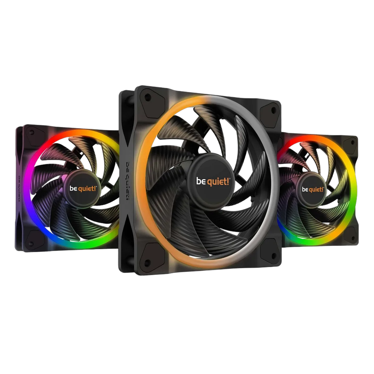 be quiet! Pack de 3 Light Wings 120mm PWM ARGB High Speed — vue 1
