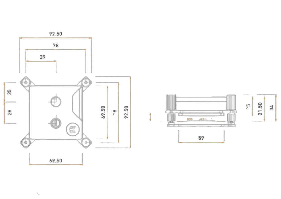 EK Water Blocks EK-Quantum Velocity³ 1700/1851/AM5 - Plexi — vue 4