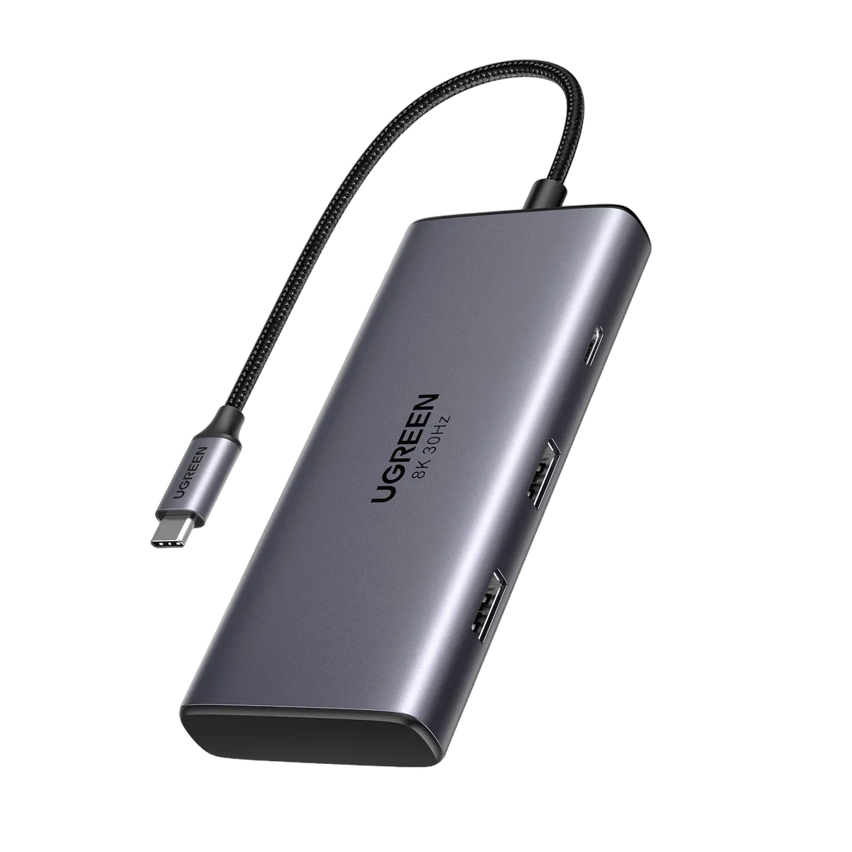UGREEN 6 ports USB-C vers 2xUSB 3.0 + 2xHDMI + 2xUSB-C - 8K 30Hz - 100W - Gris — vue 1