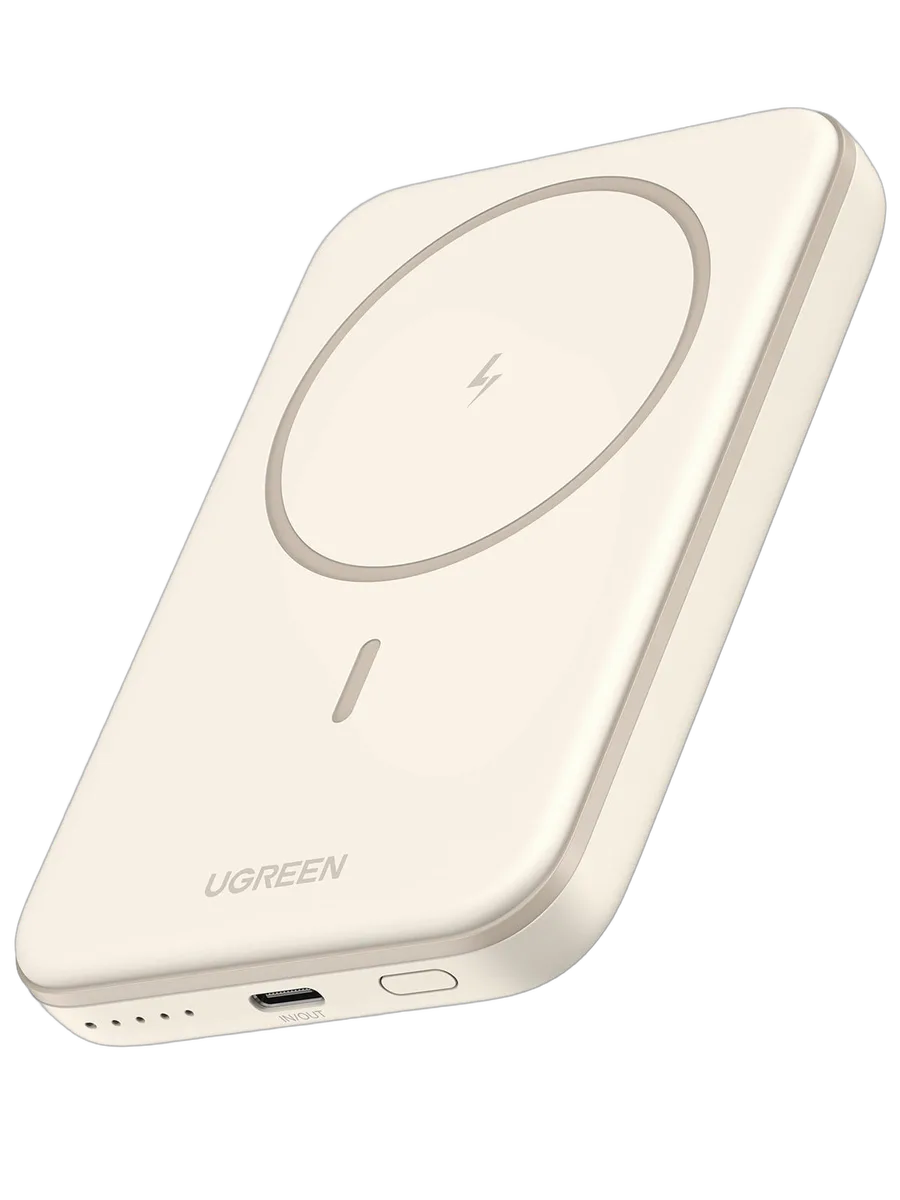 UGREEN Magnétique externe sans fil - 5000mAh - USB-C - 15W - Beige — vue 1
