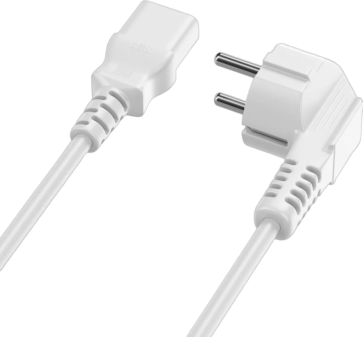 Compatible Câble d'alimentation (CEE 7 vers C13) - 2m Blanc — vue 2