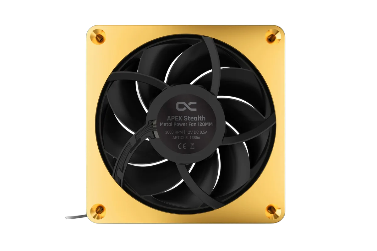 Alphacool Apex Stealth Metal 120mm - 3000rpm GOLD — vue 2