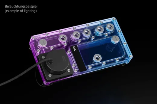 Alphacool Core Distro Plate 240 gauche V.2 avec pompe D5 Apex — vue 2