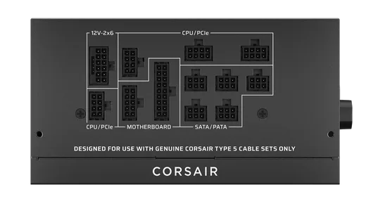Corsair ATX 1000W - 80+ Gold - RM1000x Shift Noir — vue 9