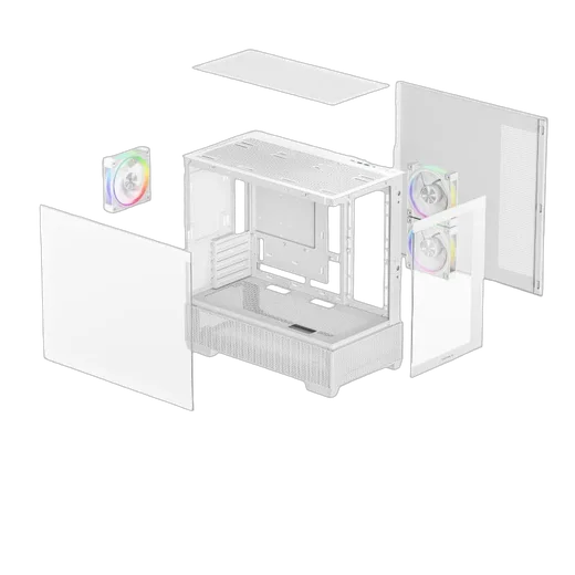 Deepcool CG380 3F Blanc - MT/Sans Alim/mATX — vue 10