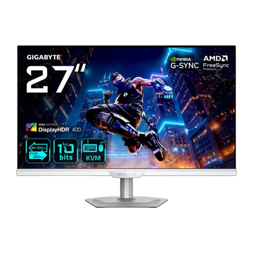 Gigabyte M27UP ICE - 27" 4K 160Hz FHD 320Hz Fast-IPS Compatible G-Sync Blanc