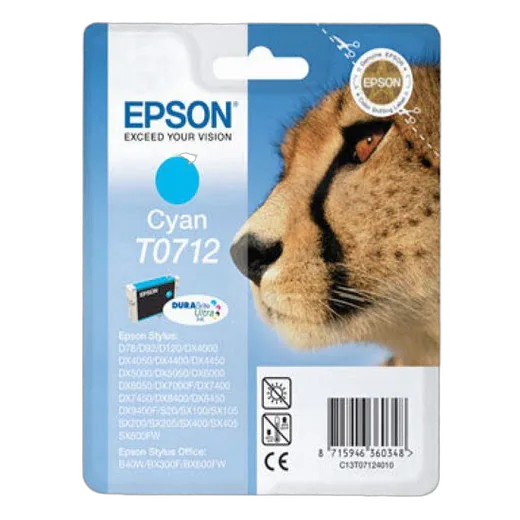 Epson Cartouche DURABrite T0712 Cyan — vue 1