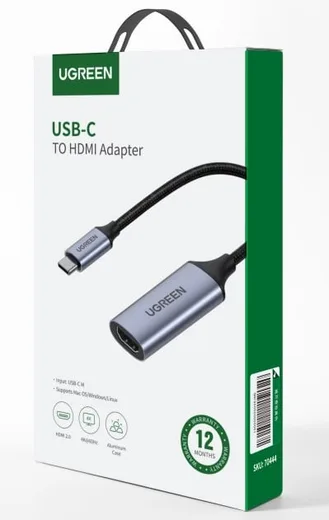 UGREEN Câble USB-C vers HDMI 2.0 Tressé mâle/femelle — vue 2