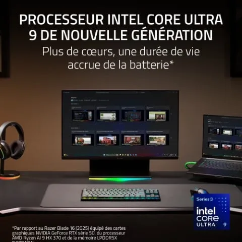 Razer Blade 16 - 16" OLED 2.5K U9 386H RTX 5080 64Go 1To W11 — vue 10