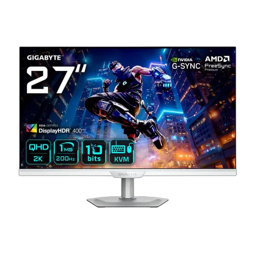 Gigabyte M27Q2 QD ICE - 27" QHD 200Hz Quantum Dot Fast-IPS Pivot USB-C Compatible G-Sync