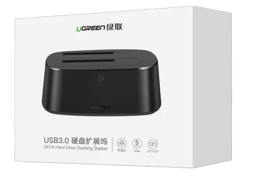 UGREEN USB 3.0 vers SATA pour HDD/SSD - 2.5"/3.5" SATA - 1m - Noir — vue 2