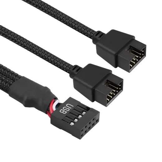 Compatible Splitter USB 9 Broches vers 2x USB 9 Broches - Pack de 2