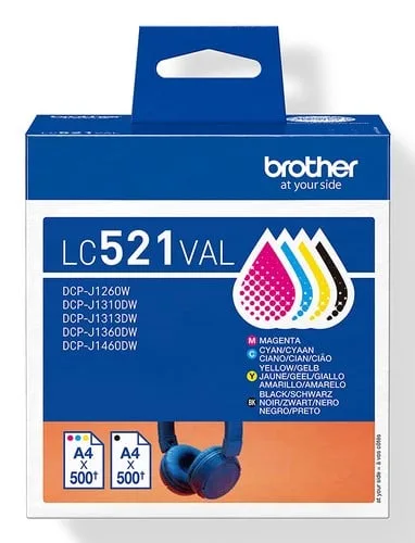 Brother DCP-J1310DW 3 en 1 + Cartouche d'encre LC521 4 couleurs — vue 7