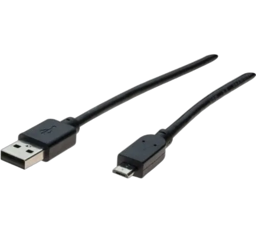 Dacomex Câble USB-A 2.0 vers Micro USB B mâle/mâle - 1m - Noir — vue 1