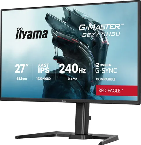Iiyama GB2771HSU-B1 - 27" FHD 240Hz Fast IPS BlackTuner 0.4ms Pivot G-Sync — vue 3
