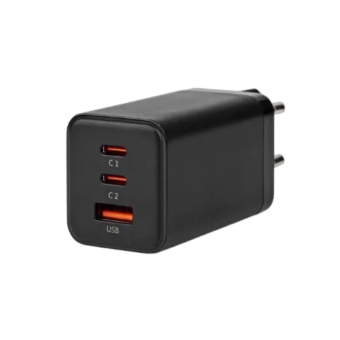 Nedis Chargeur GaN Power Delivery 65W - 3 ports - Noir — vue 3
