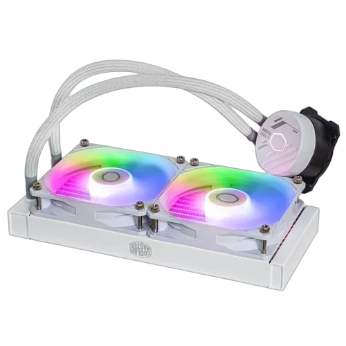 Cooler Master MasterLiquid 240L Core ARGB Blanc — vue 3