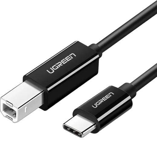 UGREEN Câble d'imprimante USB-C vers USB-B 2.0 - 1m - Noir