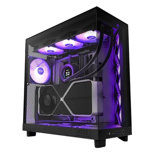 NZXT H6 Flow RGB Noir - MT/Sans alim/ATX