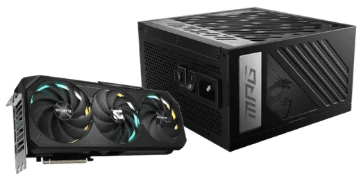 Gigabyte RTX 5080 GAMING OC 16G + MPG A1000GS PCIE5 Noir