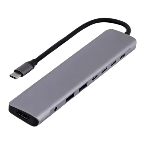 T'nB iClick Hub USB-C - 8 ports - Gris