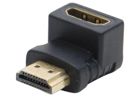 Adaptateur coudé 90° HDMI Highspeed + Ethernet mâle/femelle — vue 1