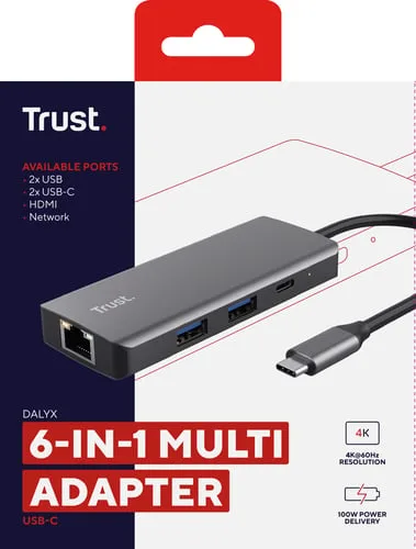 Trust Adaptateur DALYX USB-C  6 en 1 — vue 9