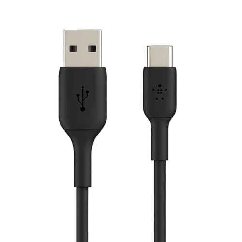 Belkin USB-A to USB-C Cable 1M Black — vue 3