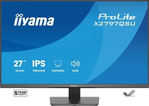 Iiyama X2797QSU-B1 - 27" QHD 75Hz IPS 1ms HP USB HUB — vue 2