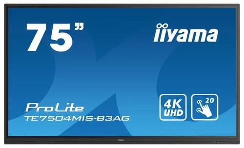 Iiyama TE7504MIS-B3AG 75"/Tactile/3840x2160/Wifi/AndoidOS — vue 1