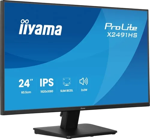 Iiyama Prolite X2491HS-B1 - 23.8" FHD 120Hz IPS 1ms HDMI Adaptive Sync — vue 3