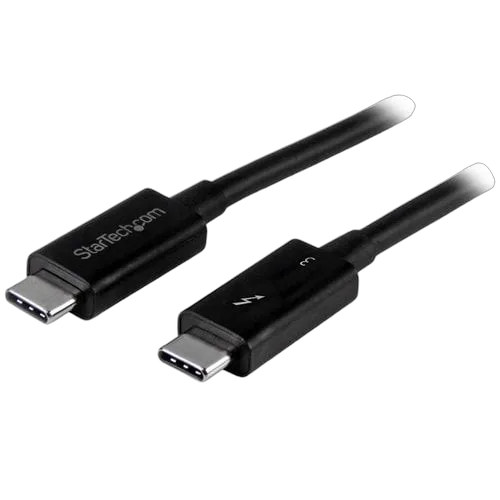 Câble Thunderbolt 3 USB-C mâle/mâle - 0.5m - Noir