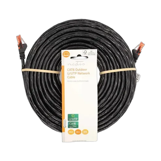 Nedis Câble RJ45 Cat6 U/UTP - 30m - Noir