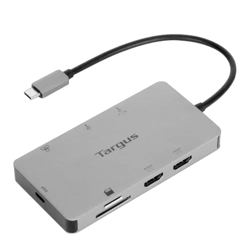Targus Station d'accueil dual HDMI 4K USB-C avec technologie Power Delivery 100 W et fonction Pass-Thru