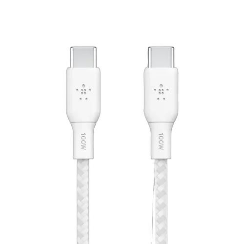Câble USB-C vers USB-C - 2m - 100W - Blanc