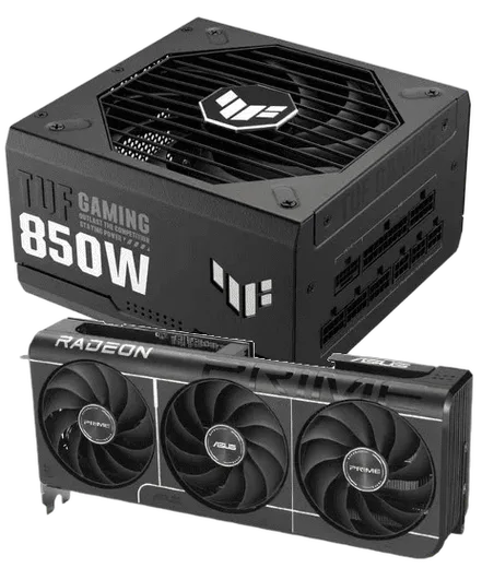 PRIME 9070 16G EVO OC + TUF GAMING 850G