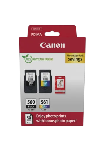 Canon Pack Noire + Couleur - CRG PG-560/CL-561 PVP