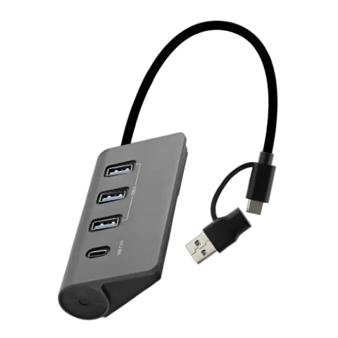 T'nB USB-A/USB-C 3.0 - 4 ports - Gris