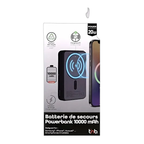 T'nB Powerbank USB-C - 10 000 mAh - 20W - Noir — vue 4