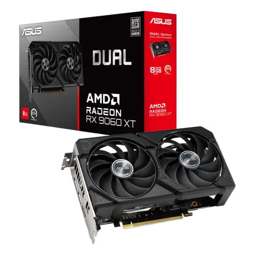 Asus Dual Radeon RX9060XT 8G GDDR6 — vue 1