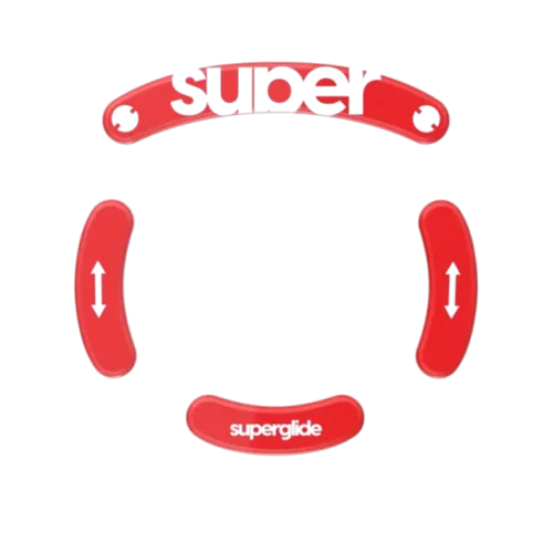 SuperGlide Patins Verre V2 - Logitech G Pro Wireless - Rouge