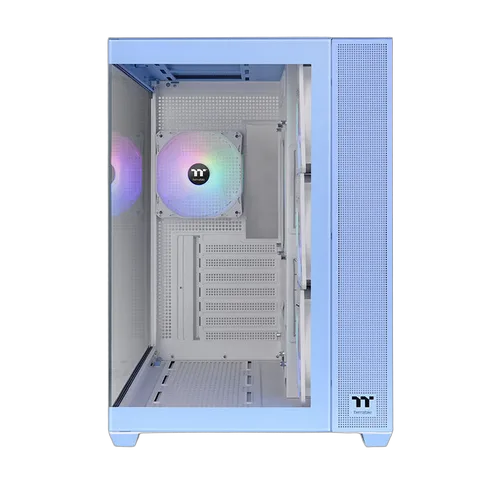 Thermaltake View 380 TG ARGB Hydrangea Blue - MT/Sans Alim/ATX — vue 3