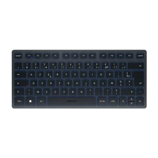 Cherry KW 7100 Mini 75% - Membrane - Sans-Fil - Bleu