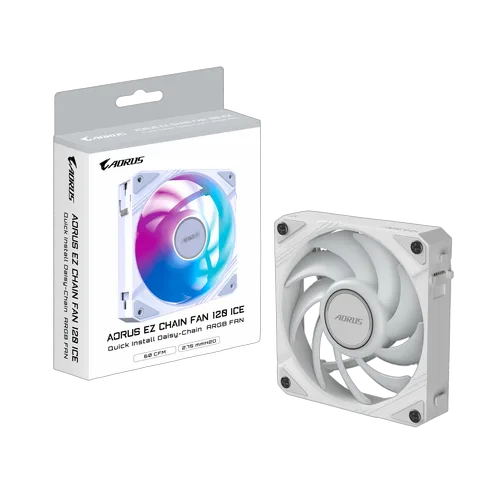 Gigabyte Aorus Ez Chain Fan ICE - 120mm - Blanc