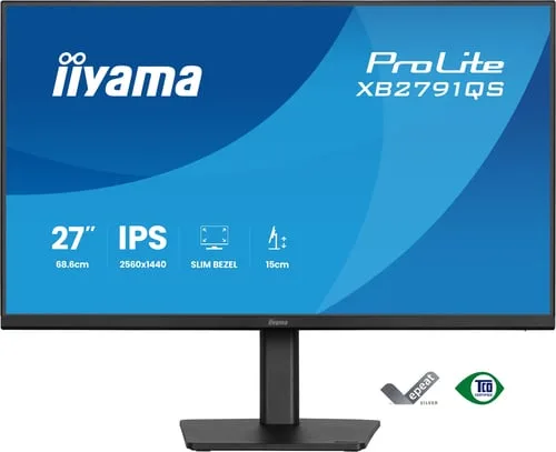 Iiyama Prolite XB2791QS-B1 -  27" QHD 75Hz IPS 1ms Pivot Adaptive Sync