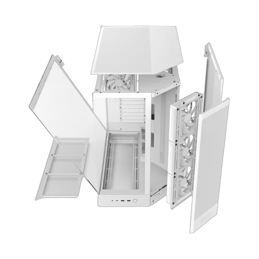 NZXT H9 Flow Blanc - MT/Sans Alim/E-ATX — vue 4