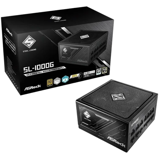 ASRock ATX 1000W - 80+ Gold - Steel Legend SL-1000G Noir